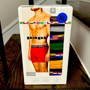 4-Pack Papi Men's Boxer Briefs in XL